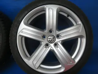 Original VW Golf 7 GTI 18 Zoll Cadiz Winterräder Alufelgen 5G0601025BK Silber Winterreifen 2x 7,5 mm / 2x 8 mm - Bild 11