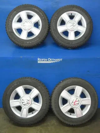 Original VW Up 14 Zoll 5-Speichen-Design Winterräder Alufelgen 1S0071494 Silber Winterreifen 2x 6,8 mm / 2x 7,7 mm - Bild 16