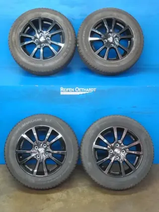 Original Hyundai 15 Zoll 5-Doppelspeichen-Design Winterräder Alufelgen HMD02-60547 Schwarz Winterreifen 5,6 mm / 6 mm - Bild 19