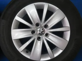 Original VW Sharan Typ 7N 16 Zoll Memphis Sommerräder Alufelgen 7N0601025K Silber Sommerreifen 2x 5 mm / 2x 6,8 mm - Bild 10