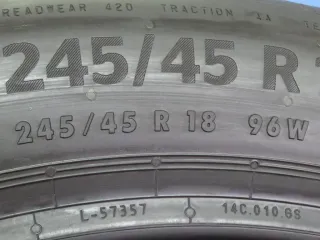 4x Sommerreifen 245/45 R18 96W Continental Eco Contact 6 0823 4x 99,9% Reifen - Bild 6