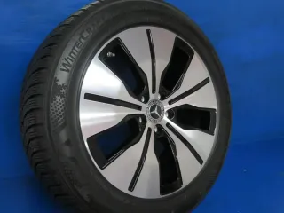 Original Mercedes Benz EQC Typ: N293 19 Zoll 5-Speichen-Rad Winterräder + RDKS Alufelgen A2934010100 Schwarz glanzgedreht Winterreifen 2x 5,6 / 2x 8 mm - Bild 3