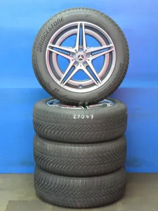 Original Mercedes Benz EQC Typ: N293 19 Zoll 5-Doppelspeichen-AMG-Rad Winterräder + RDKS Alufelgen A2934010700 Grau Winterreifen 2x 6,4 mm / 2x 7,2 mm - Bild 2