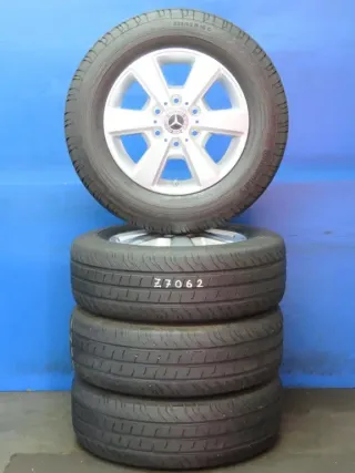 Original Mercedes Sprinter Baureihe 910 16 Zoll 6-Speichen-Rad Sommerräder + RDKS Alufelgen A9104010700 Silber Sommerreifen 4x 8,5 mm - Bild 2
