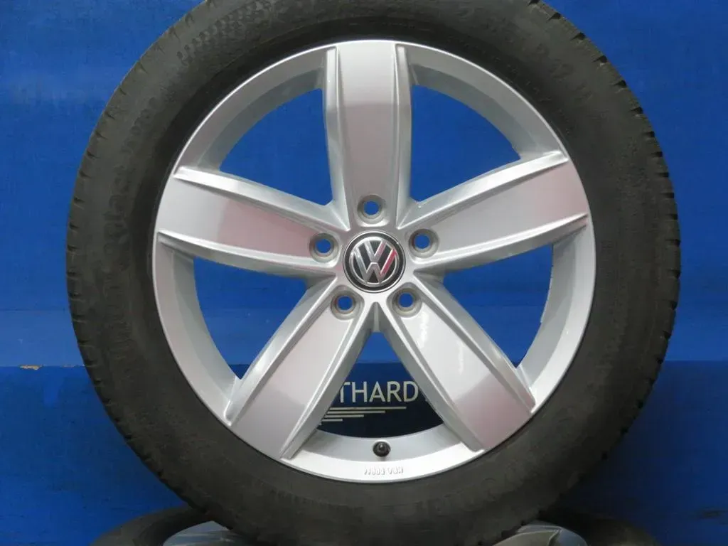 Original VW Passat Limousine VW Passat Variant 17 Zoll Corvara Winterräder Alufelgen 3G0071497B Silber Winterreifen 4x 6 mm - Bild 1