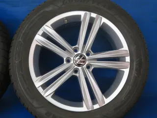 Original VW Tiguan VW Tiguan Allspace 18 Zoll Sebring Winterräder + RDKS Alufelgen 5NA601025M Silber Winterreifen 2x 6 mm 2x 7 mm - Bild 11