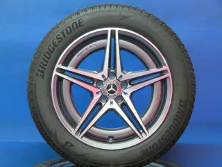 Original Mercedes Benz EQC Typ: N293 19 Zoll 5-Doppelspeichen-AMG-Rad Winterräder + RDKS Alufelgen A2934010700 Grau Winterreifen 2x 6,4 mm / 2x 7,2 mm - Bild 1