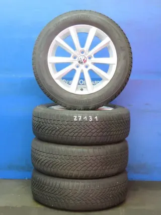 Original VW T-Cross VW Taigo 16 Zoll Merano Winterräder Alufelgen 2GM071496 Silber Winterreifen 4x 6,7 mm - Bild 2