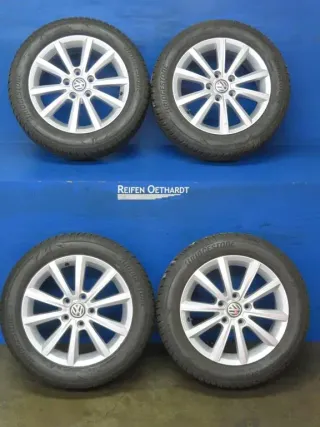 Original VW Golf 7 16 Zoll Merano Winterräder Alufelgen 5G0071496B Silber Winterreifen 2x 5,5 mm / 2x 6,5 mm - Bild 20