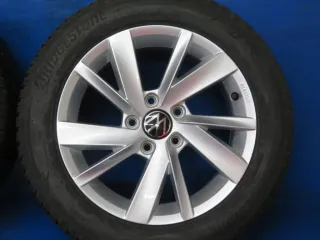 Original VW Golf 8 16 Zoll Gavia Winterräder Alufelgen 5H0071496 Silber Winterreifen 2x 6,5 mm / 2x 7 mm - Bild 11