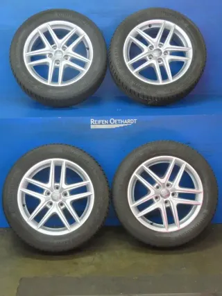 Original Audi A4 Allroad 17 Zoll 5-Doppelspeichen-Rad Winterräder Alufelgen 8W9601025D Silber Winterreifen 4x 6 mm - Bild 13