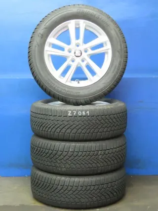 Original Seat Ateca 16 Zoll Abrera II Winterräder Alufelgen SE026016 Silber Winterreifen 2x 7,2 mm / 2x 7,6 mm - Bild 2