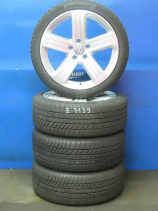 Original VW Golf 7 GTI 18 Zoll Cadiz Winterräder Alufelgen 5G0601025BK Silber Winterreifen 2x 7,5 mm / 2x 8 mm - Bild 2