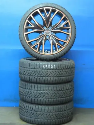 Original Cupra Leon 19 Zoll Exclusive II Winterräder Alufelgen 5FA601025R Schwarz Winterreifen Pirelli 2x 6,1 mm / 2x 6,7 mm - Bild 2