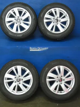 Original VW Touran II 16 Zoll Karlstad Winterräder Alufelgen 5TA601025Q Silber Winterreifen 2x 5,9 mm / 2x 7,4 mm - Bild 15