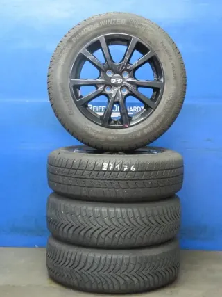Original Hyundai 15 Zoll 5-Doppelspeichen-Design Winterräder Alufelgen HMD02-60547 Schwarz Winterreifen 5,6 mm / 6 mm - Bild 2