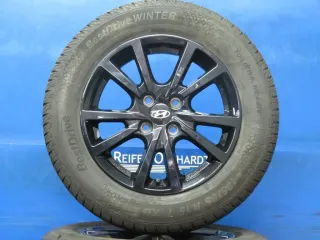 Original Hyundai 15 Zoll 5-Doppelspeichen-Design Winterräder Alufelgen HMD02-60547 Schwarz Winterreifen 5,6 mm / 6 mm - Bild 1