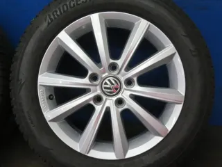 Original VW Golf 7 16 Zoll Merano Winterräder Alufelgen 5G0071496B Silber Winterreifen 2x 5,5 mm / 2x 6,5 mm - Bild 15
