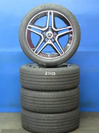 Original A-Klasse Typ 177 B-Klasse Typ 247 CLA Typ 118 18 Zoll Doppelspeiche AMG Sommerräder + RDKS Alufelgen A1774011500 Schwarz Sommerreifen 2x 6,2 mm / 2x 6,4 mm - Bild 2