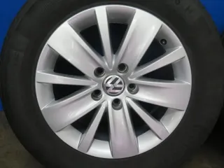 Original VW Sharan Typ 7N 16 Zoll Memphis Sommerräder Alufelgen 7N0601025K Silber Sommerreifen 2x 5 mm / 2x 6,8 mm - Bild 12