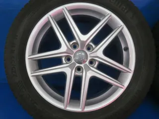Original Audi A4 Allroad 17 Zoll 5-Doppelspeichen-Rad Winterräder Alufelgen 8W9601025D Silber Winterreifen 4x 6 mm - Bild 9