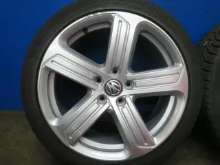 Original VW Golf 7 GTI 18 Zoll Cadiz Winterräder Alufelgen 5G0601025BK Silber Winterreifen 2x 7,5 mm / 2x 8 mm - Bild 15