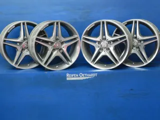 Original Mercedes Benz A-Klasse A45 AMG Typ 176 Mercedes Benz CLA 45 AMG Typ 117 Alufelgen 18 Zoll AMG-5-Doppelspeichen-Design A1764010100 + RDKS + Nabendeckel gebraucht - Bild 1