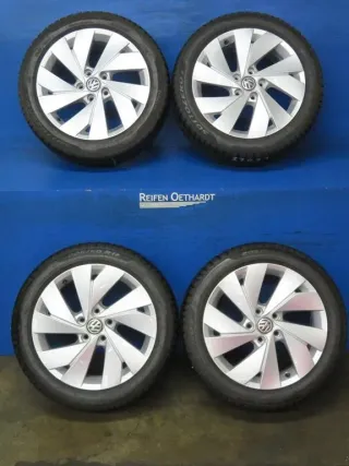 Original VW Golf 8 17 Zoll Belmond Winterräder Alufelgen 5H0601025B Silber Winterreifen 2x 5 mm / 2x 6,2 mm - Bild 15