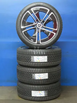 Original Mercedes-Benz CLE 236 / Coupé & Cabrio 19 Zoll 5-Speichen-Felge Winterräder + RDKS Alufelgen A2364014100 Schwarz Winterreifen neu. - Bild 2