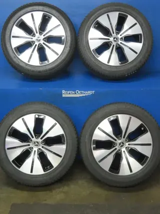Original Mercedes Benz EQC Typ: N293 19 Zoll 5-Speichen-Rad Ganzjahresräder + RDKS Alufelgen A2934010100 Schwarz glanzgedreht Ganzjahresreifen 2x 5,5 / 2x 6,2 mm All-Wetter - Bild 19