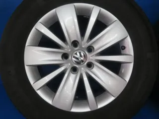 Original VW Sharan Typ 7N 16 Zoll Memphis Sommerräder Alufelgen 7N0601025K Silber Sommerreifen 2x 5 mm / 2x 6,8 mm - Bild 9