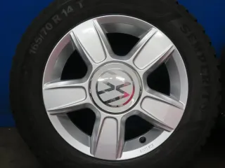 Original VW Up 14 Zoll 5-Speichen-Design Winterräder Alufelgen 1S0071494 Silber Winterreifen 2x 6,8 mm / 2x 7,7 mm - Bild 15